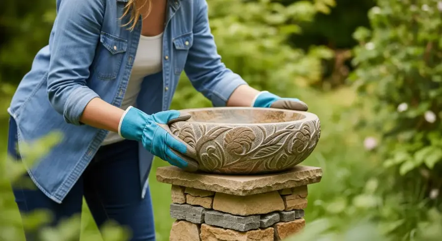 Build a Stone Birdbath: A Simple DIY Project for Your Garden